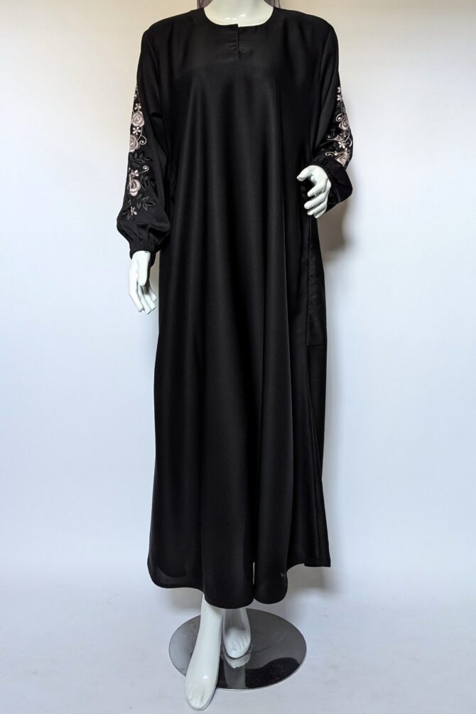 Minimal Luxe Abaya - Gray (with Hijab)