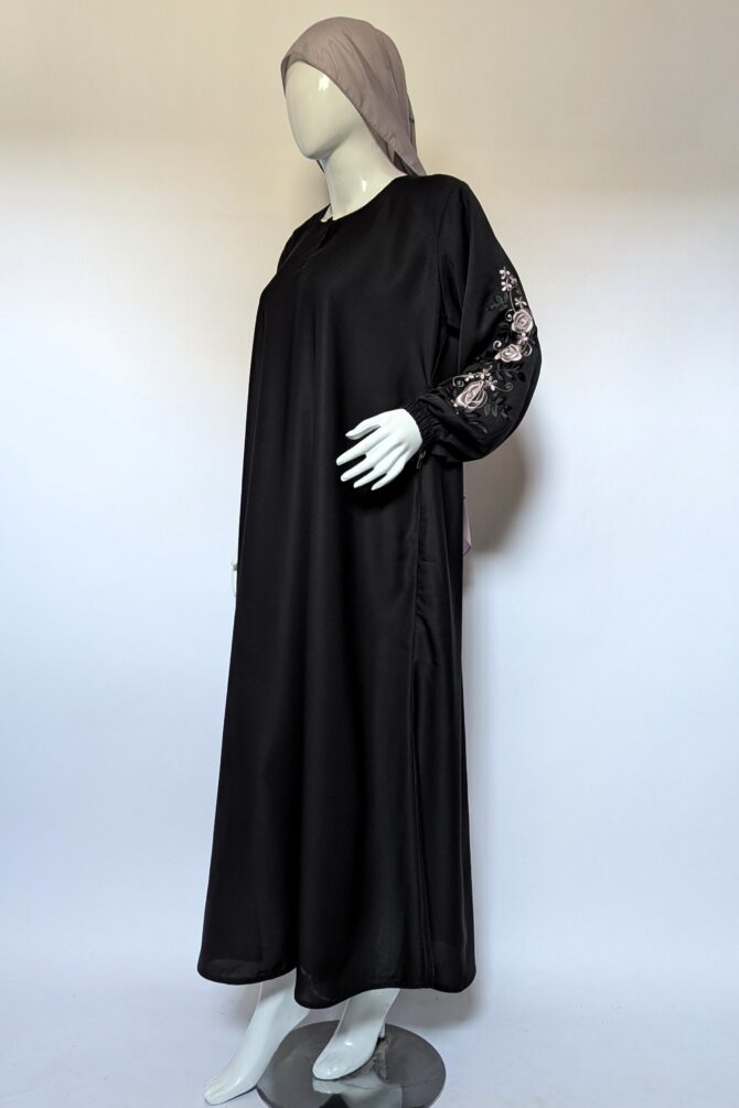 Minimal Luxe Abaya - Gray (with Hijab) - Image 4