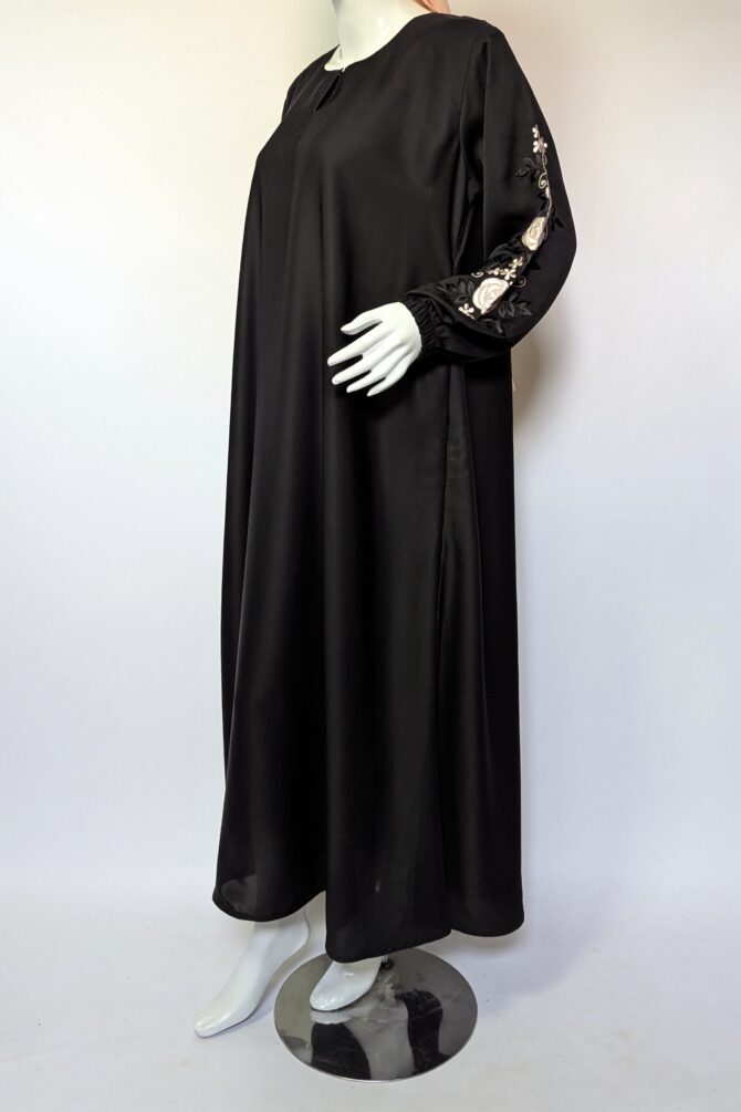 Minimal Luxe Abaya - Peach (with Hijab) - Image 3