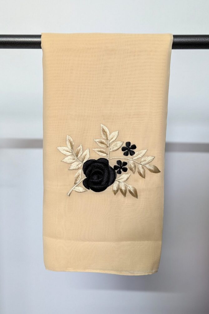 Minimal Luxe Abaya - Cream (with Hijab) - Image 2