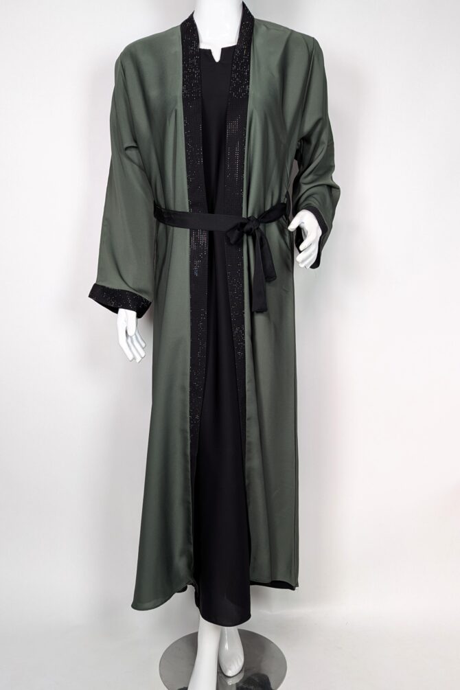 Formal Flair Abaya - Gown abaya - granite-gray
