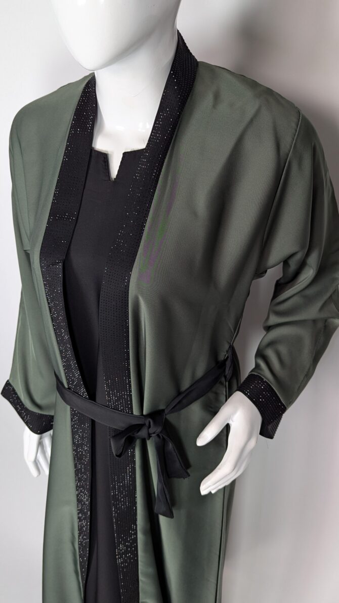 Formal Flair Abaya - Gown abaya - granite-gray - Image 2