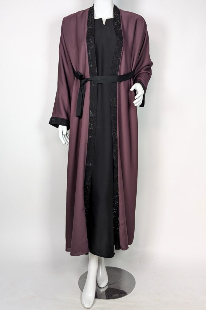 Formal Flair Abaya - Gown abaya - Pink rose