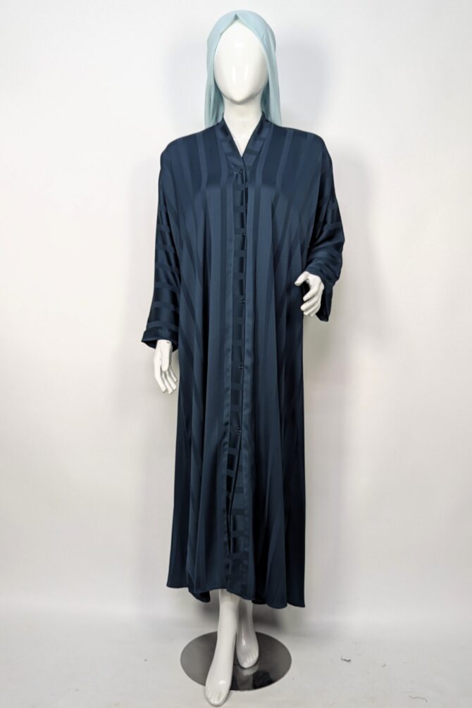 Soft Cascade Zoom Abaya - Blue