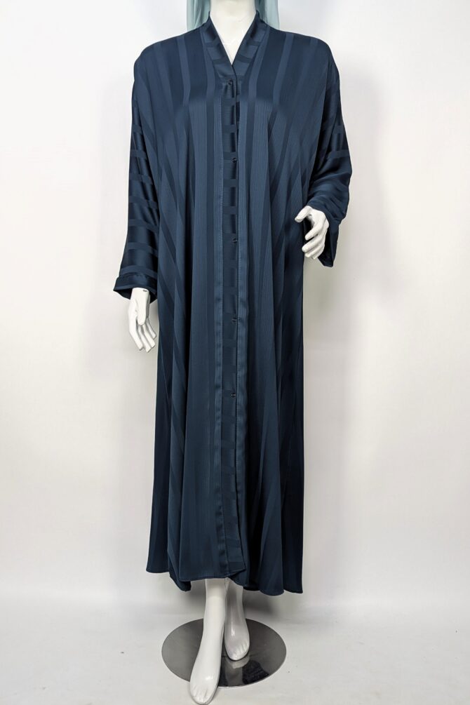 Soft Cascade Zoom Abaya - Blue - Image 3