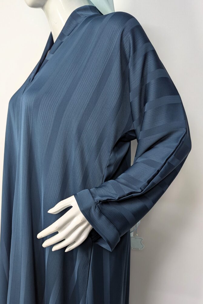 Soft Cascade Zoom Abaya - Blue - Image 2