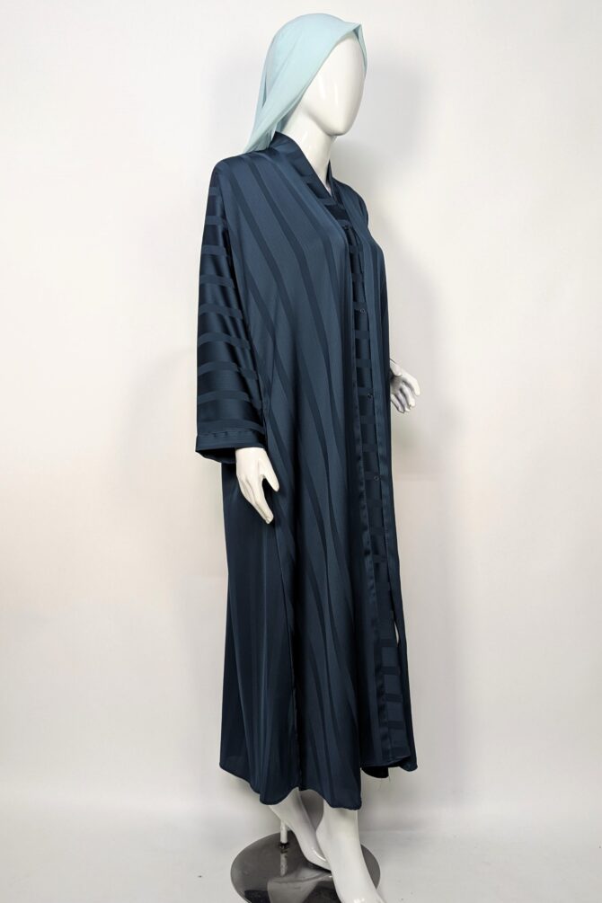 Soft Cascade Zoom Abaya - Blue - Image 4