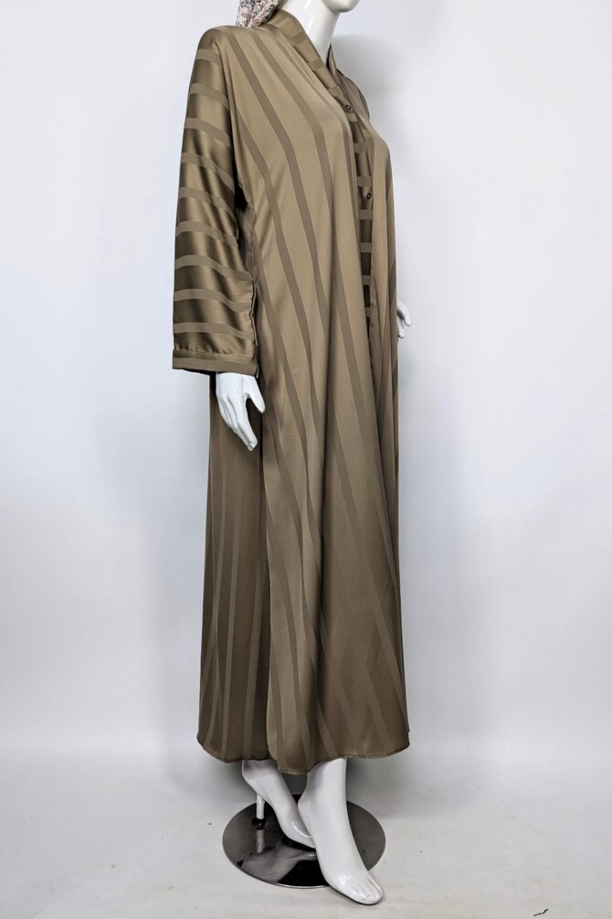 Soft Cascade Zoom Abaya - Golden shade - Image 4