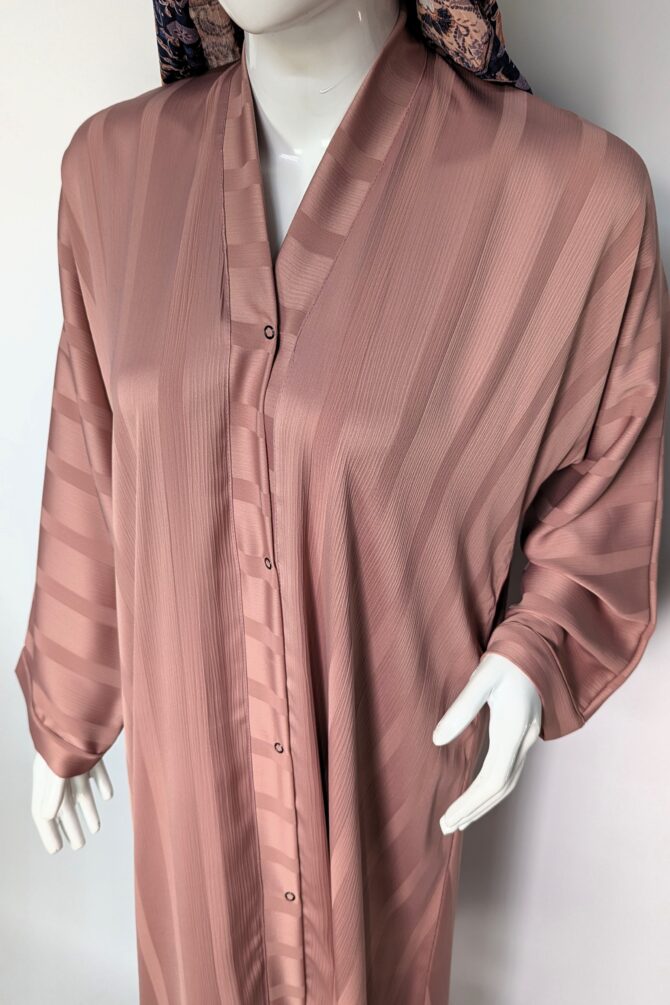 Soft Cascade Zoom Abaya - Rose pink - Image 2
